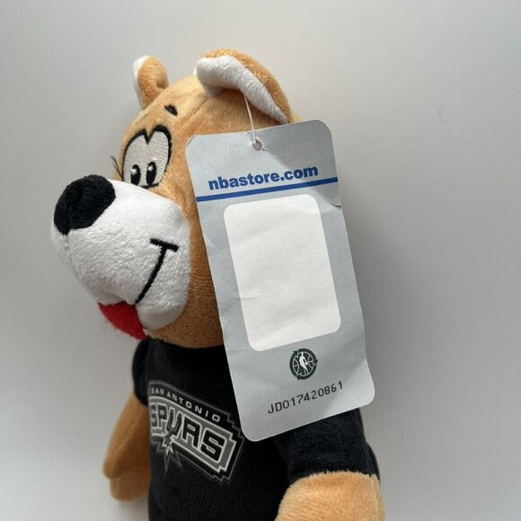 San Antonio Spurs 13” Teddy Bear Plush 2015 Black Shirt NBA Basketball NWT - Picture 7 of 9